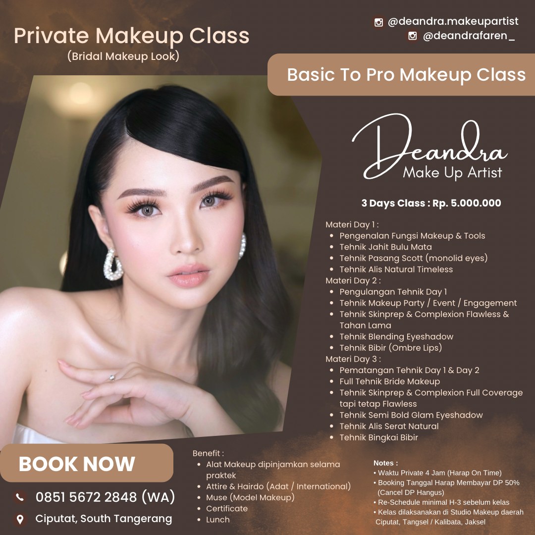 MUA Basic to Pro — 3 day class details